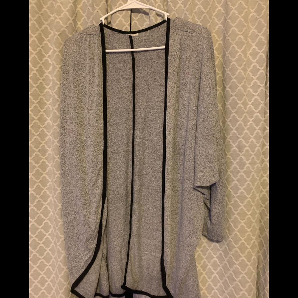 Grey and black shawl